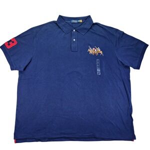Polo Ralph Lauren Navy Blue Big Pony Polo Shirt Size 4XB 4TG New